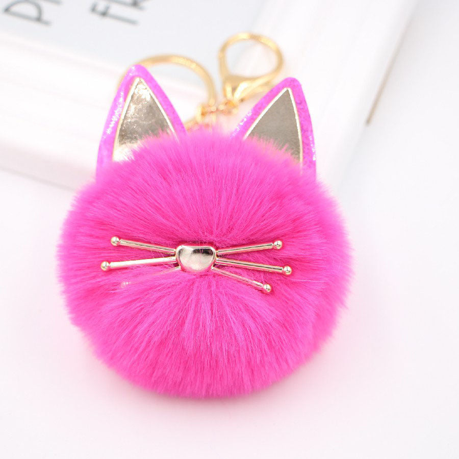 Wholesale Artificial Fur Cat Fur Ball Key Chain